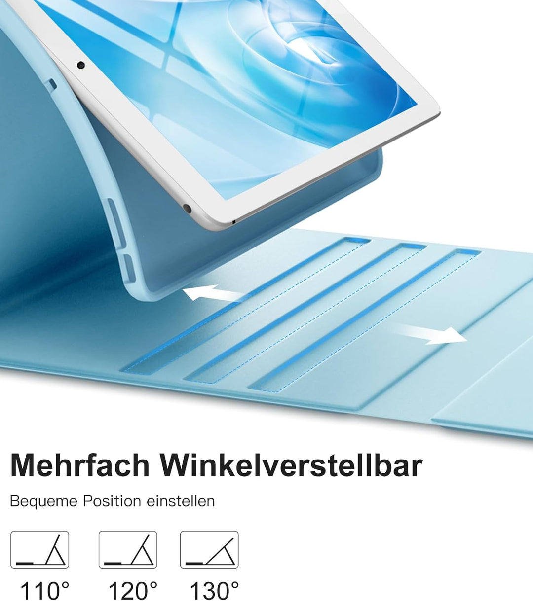 Vobafe Hülle mit Tastatur Kompatibel für iPad 9./ 8. /7. Generation 10.2 Zoll mit Stifthalter, Magne