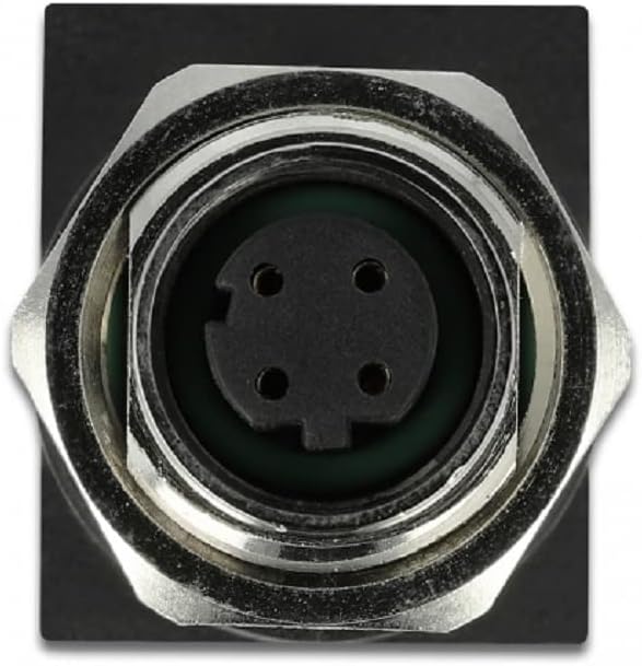 Delock Netzwerkadapter M12 4 Pin D-kodiert Buchse zu RJ45 Buchse
