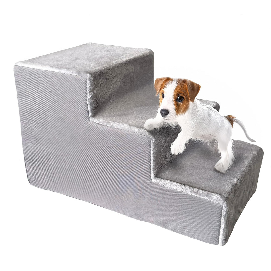 Hundetreppe 3 Stufen 30 cm (3x10cm) Haustiertreppe Hunde Treppe Wasserdicht rutschfest Waschbar Stab