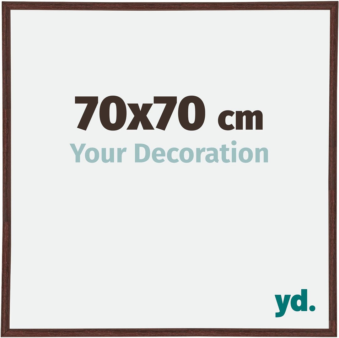 yd. Your Decoration - Bilderrahmen 70x70 cm - Braun - Bilderrahmen aus Kunststoff mit Acrylglas - An
