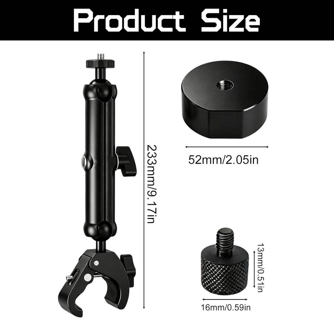 2025 Starlink Mini-Stativhalterung, Aluminiumstange Klemmadapter mit 1/4""-20 & 3/8""-16 Gewinden, 3