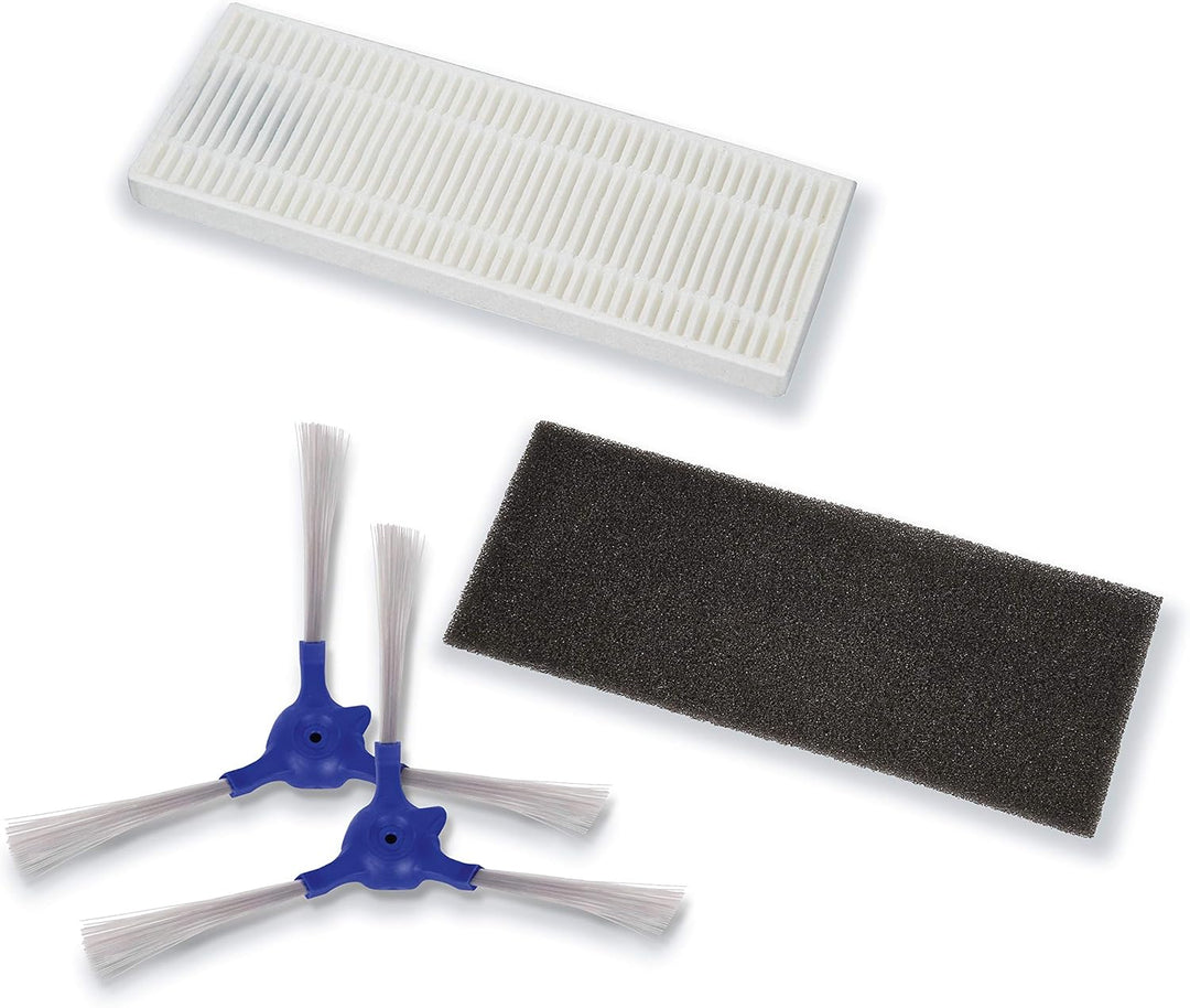 Rowenta ZR720001 Seitenbürsten- und Filter-Set 4-teilig, Original-Ersatzteil passend für Explorer 20