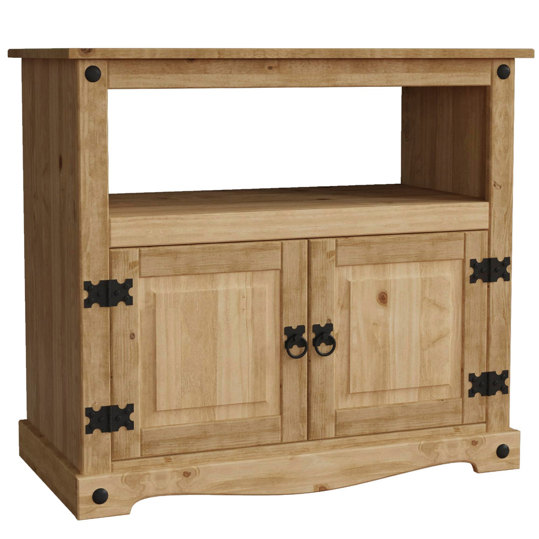 Vida Designs Corona TV-Schrank, Fernsehtisch, Schrank Wohnzimmer, gerade, Standfuss mit Ablage und M