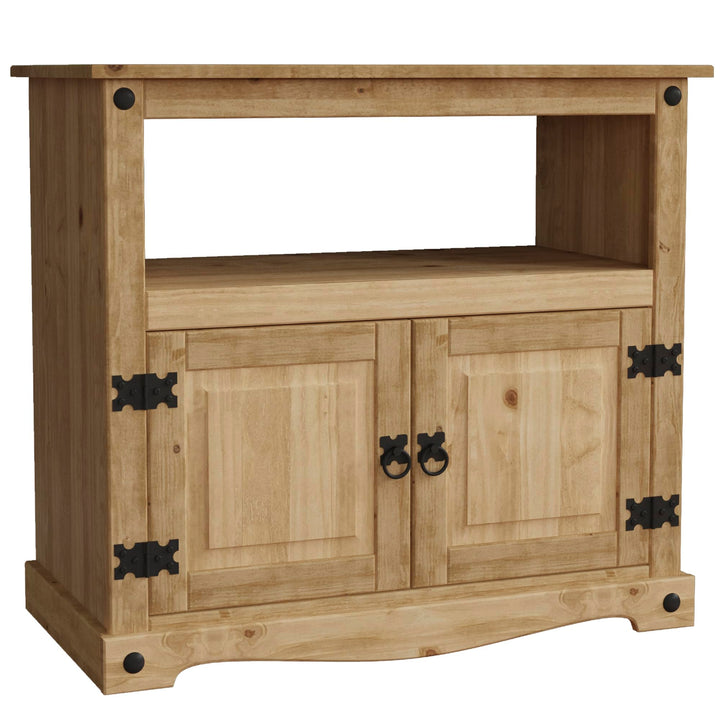Vida Designs Corona TV-Schrank, Fernsehtisch, Schrank Wohnzimmer, gerade, Standfuss mit Ablage und M