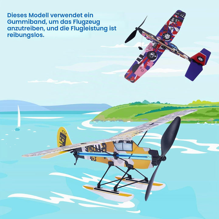 PLAYSTEAM Rubber Band Aeroplane Science 3 in 1, 3 in 1