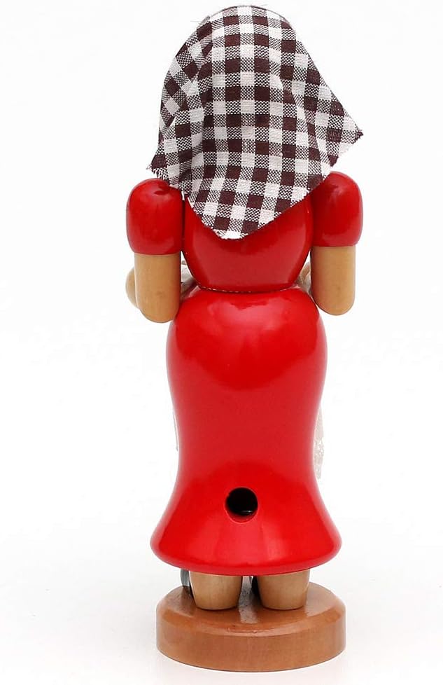 Wichtelstube-Kollektion Holz Räucherfrau Räuchermann Räuchermännchen Räucherfigur Klossfrau mit rauc