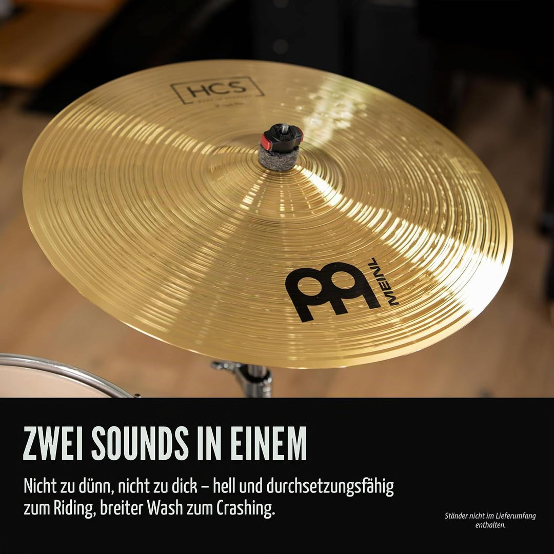 Meinl Cymbals HCS Crash-Ride 18 Zoll (Video) Schlagzeug Becken (45,72cm) Messing, Traditionelles Fin