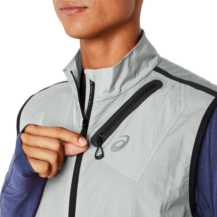 ASICS Metarun Packable Weste Herren Grau S, Grau S