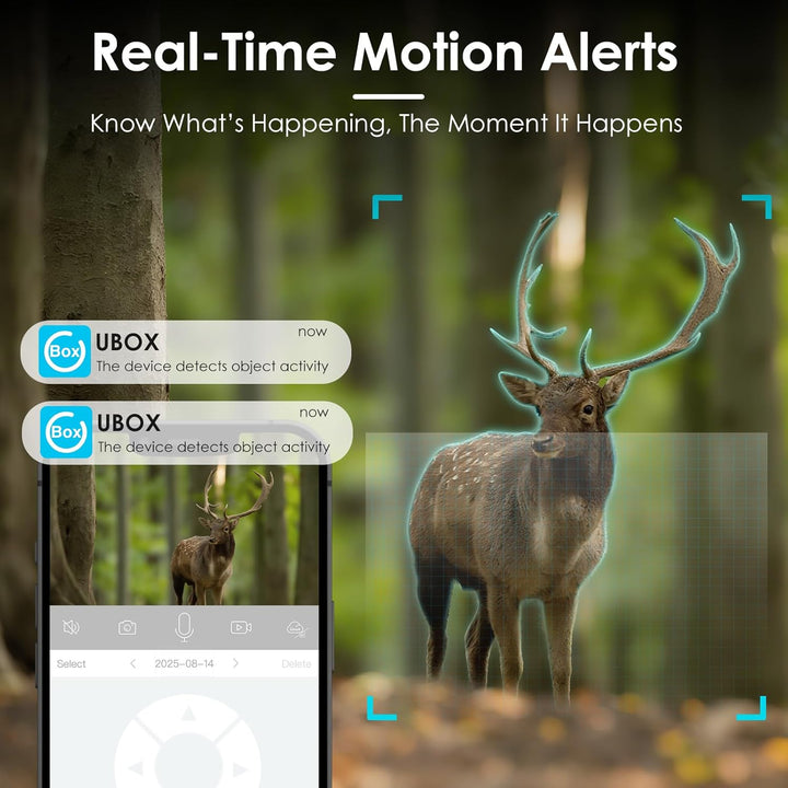WOLFANG 4G LTE Wildkamera, Überwachungskamera mit Handyübertragung App Wildkamera Solar mit SIM Kart