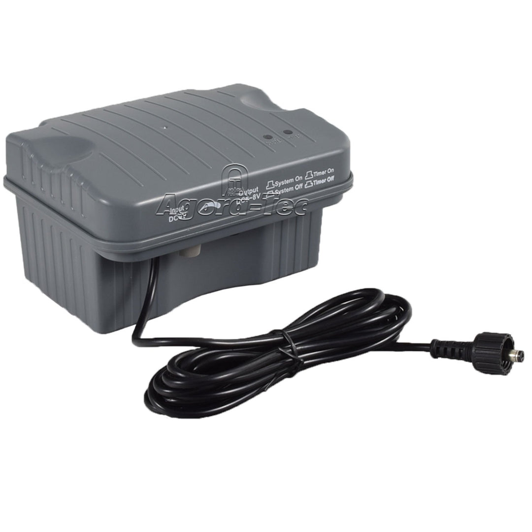 Agora-Tec® at-Steuerbox-Akku-Solar 3.5W-BL für Solar-Teich- und Bachlauf-Set at-3.5 BL