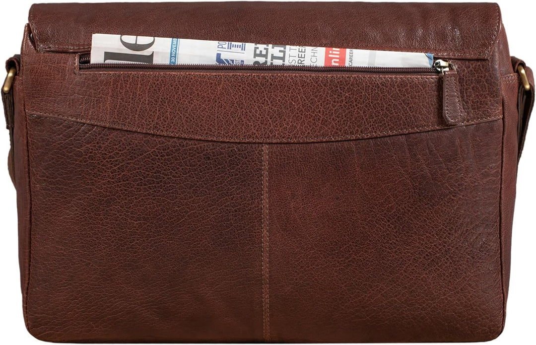 STILORD 'Nick' Umhängetasche Leder Herren Damen Unitasche 15.6 Zoll Laptoptasche Aktentasche Bürotas