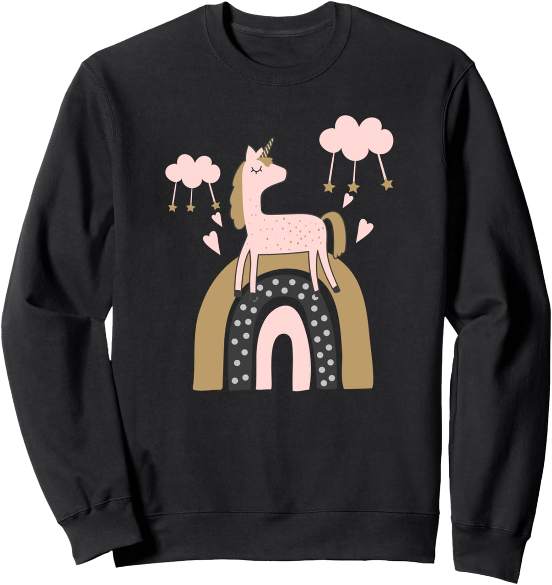 Rosa Einhorn Regenbogen süsses Einhorn Mädchen Sweatshirt