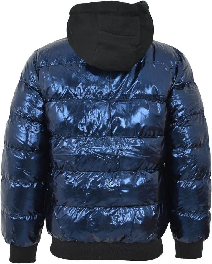 A2Z 4 Kids Mädchen Jungen Mode Shiny Gepolstert Jacke Metallisch Nasses Aussehen Bubble Mäntel Städt