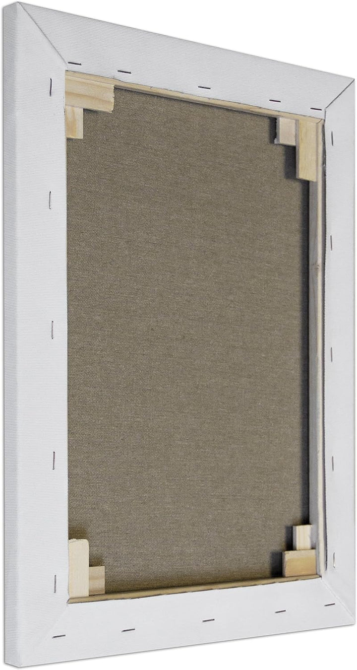 Arte &amp; Arte 7145.0 Keilrahmen mit Leinwand für Maler, Tannenholz/Baumwolle, Weiss, 100 x 60 x 1.7 cm