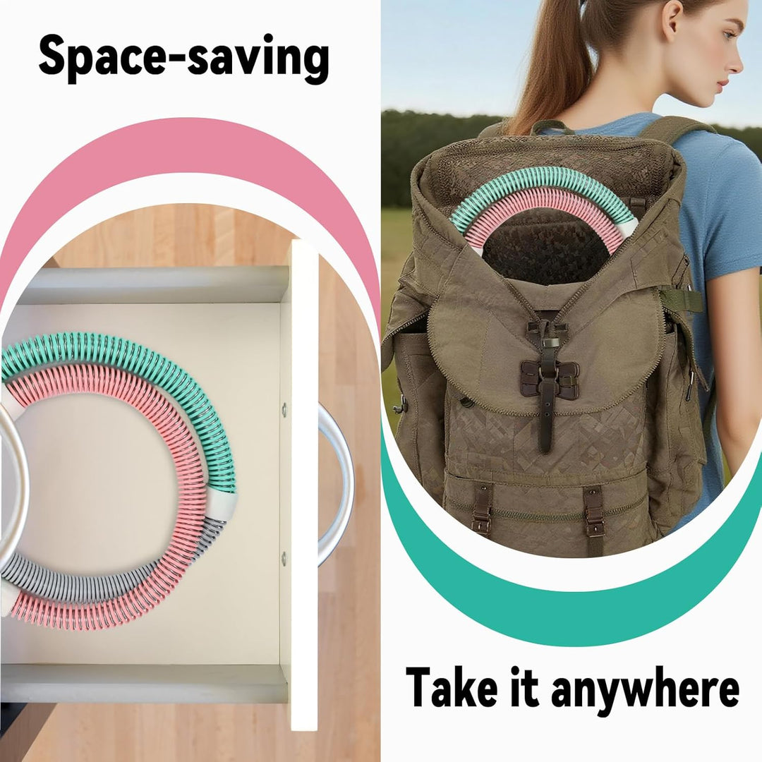 Hula Hoop Reifen Erwachsene,1,2 kg Fitness-Hula-Hoop-Reifen mit Gewicht,Klappbare Aufbewahrung, Weic