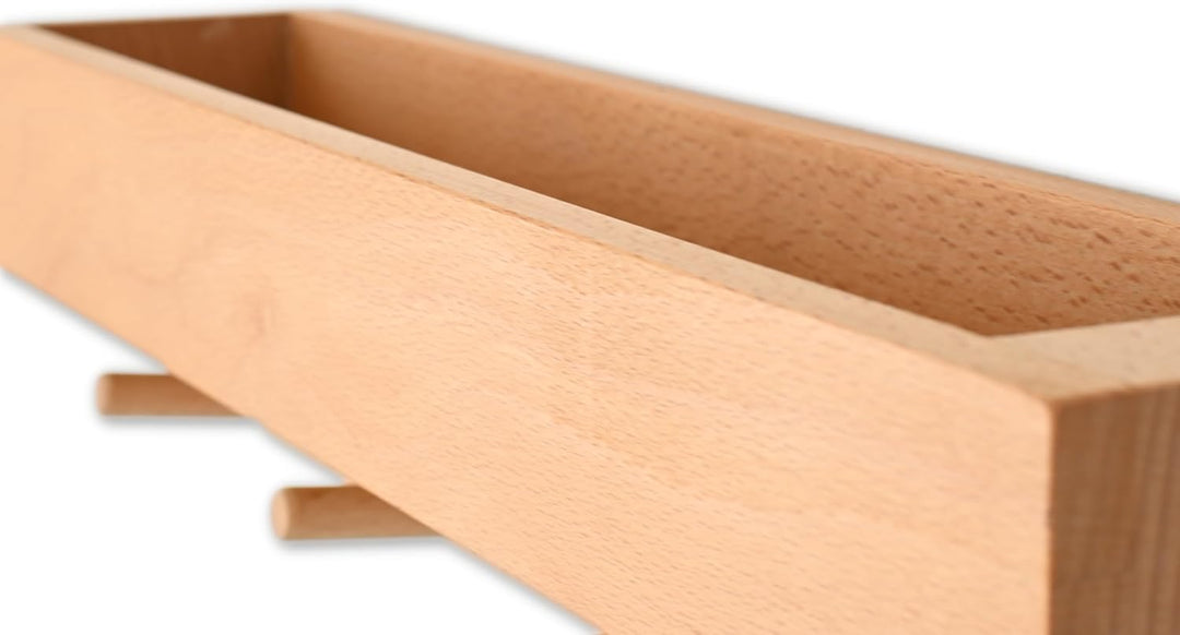 Garderobe Holz Porter Regal Wand Flurgarderobe mit Ablage Eiche (40 cm Länge, Buche geölt) 40 cm Län