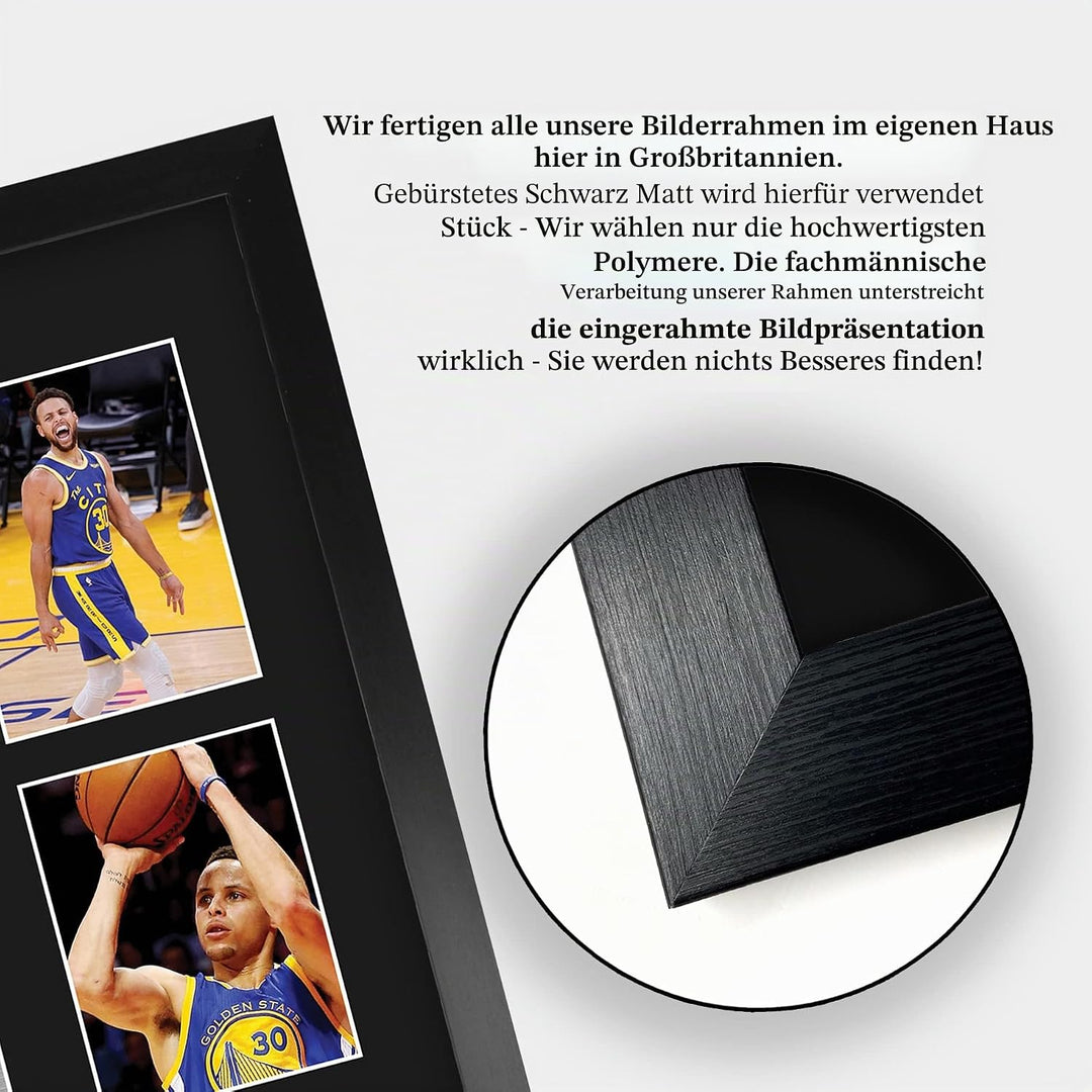 HWC Trading FR A3 Steph Curry Golden State Warriors Geschenke Gedruckt, Signiert Autogramm-Präsentat