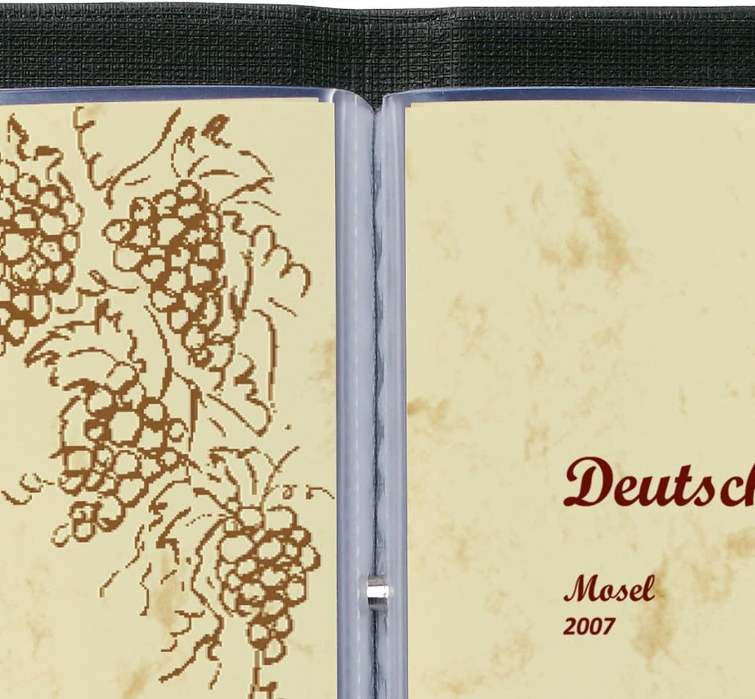 SIGEL SM135/5 Speisekarten-Mappen / Dokumentenmappen mit Buchschrauben-Bindung für A5, 5-er Pack, sc