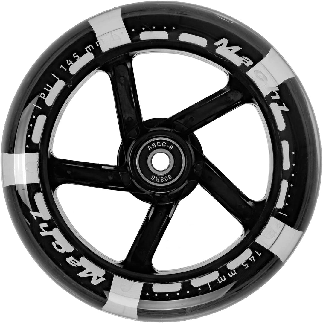 2 Stück 145x30mm Mach1 Kickscooter Rollen-Set inklusive Kugellager + Spacer - Cityroller Ersatz Reif