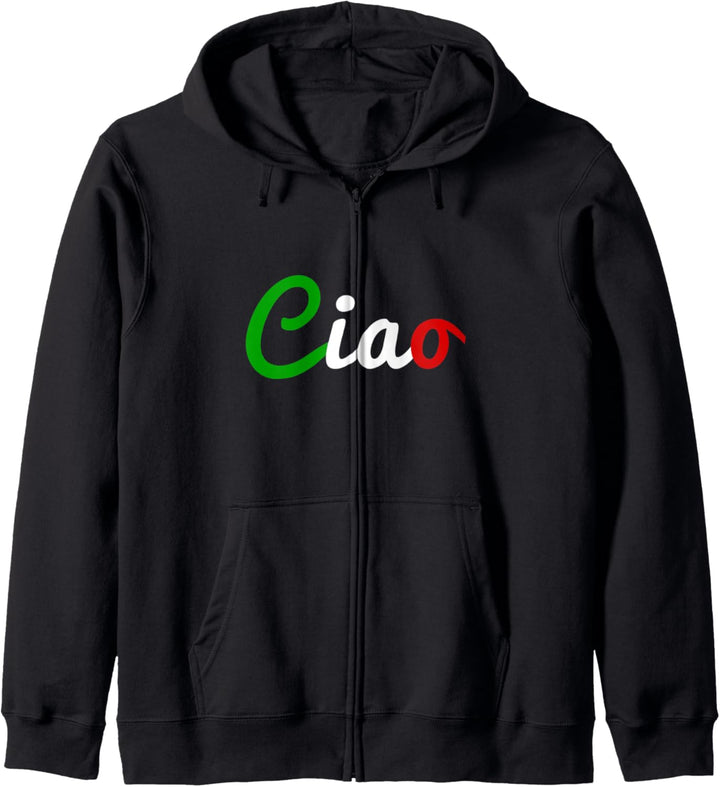 Ciao Italienischer Gruss Flagge Italiens Kapuzenjacke
