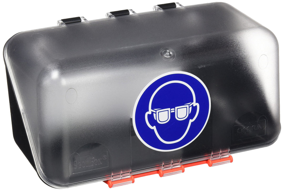neoLab - Mini Aufbewahrungsbox für Schutzbrillen - Transparente Schutzbrillenbox aus ABS-Kunststoff