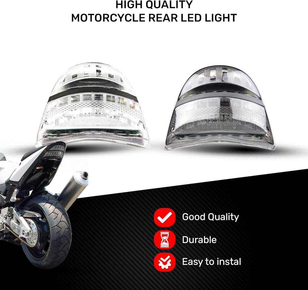 avdb-moto LED-Bremslicht mit integriertem Blinker kompatibel mit Honda Cbr 954, 900 RR 2002/2003 (kl