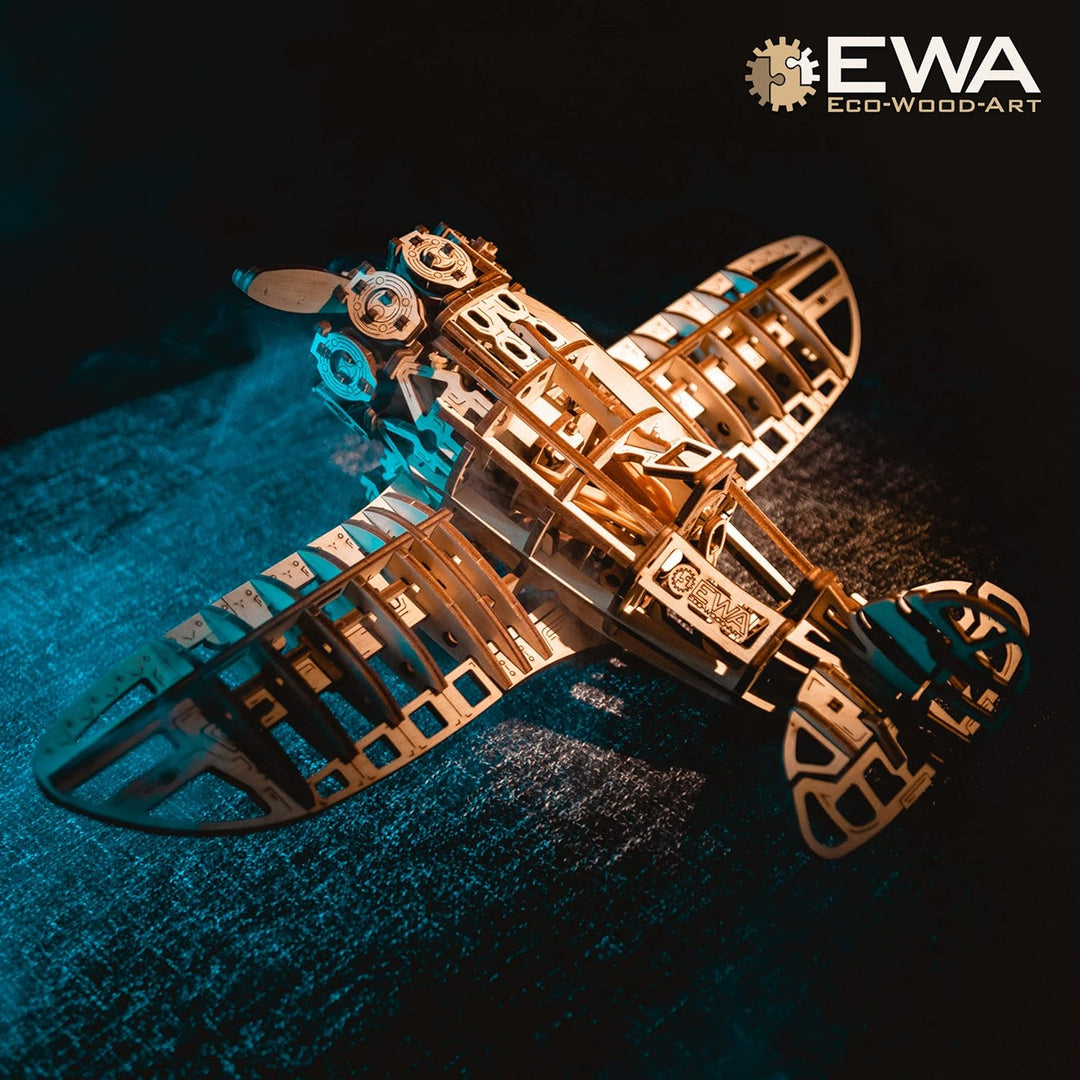 3D Puzzle Holz Flugzeug – DIY-3D Modellbausatz Erwachsene &amp; Jugendliche ab 14 Jahren – Holz Flugzeug