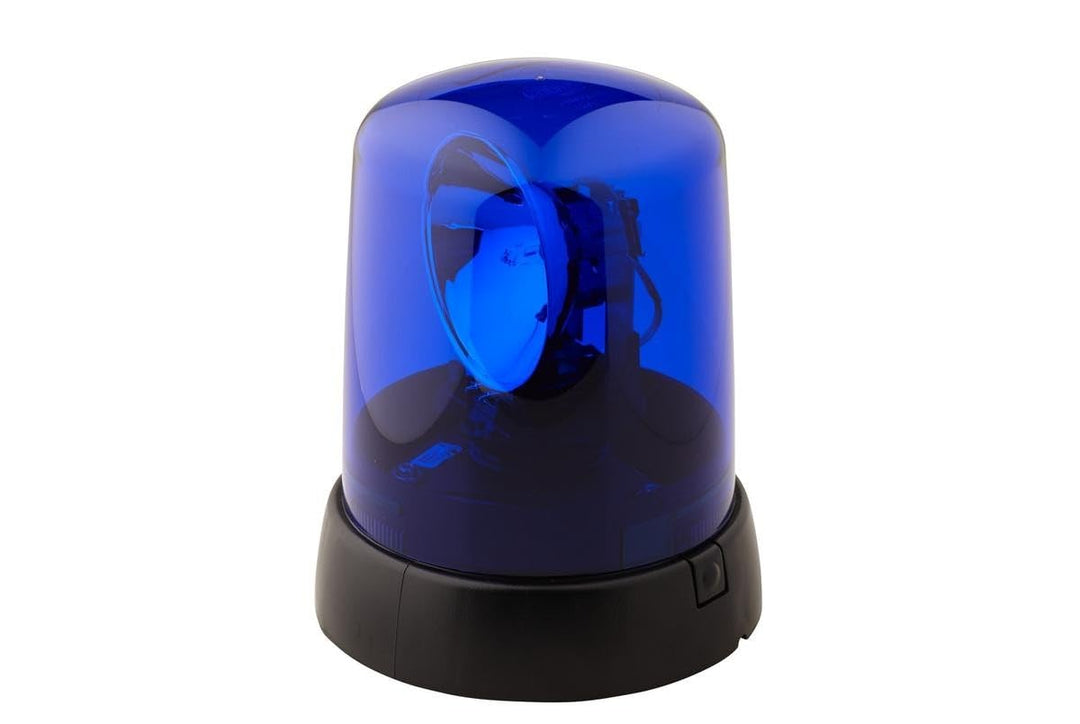 HELLA - Halogen-Rundumkennleuchte - KL 7000 - 12V - blau - Anbau/geschraubt - Stecker: Flachstecker