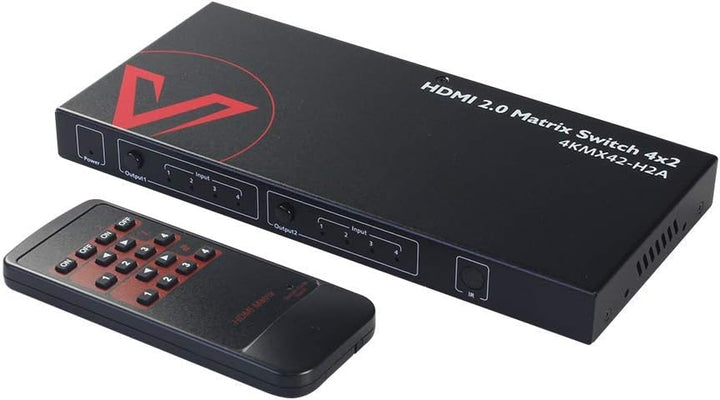 AV Access HDMI Matrix 4x2 4K@60Hz, ARC Funktion, HDMI 2.0, HDR10, 3D Effekt, Dolby Vision, HDCP 2.2,