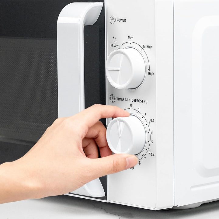 Smad Solo-Mikrowelle 20L, 700W, Mikrowelle Klein, 5 Leistungsstufen, Auftaufunktion nach Zeit/Gewich