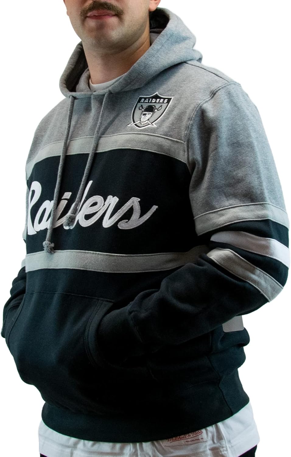 Mitchell & Ness NFL Head Coach Hoody Black/Grey S, Black/Grey S