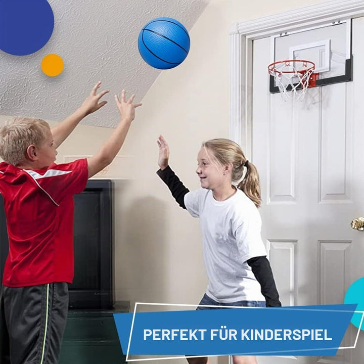 Dilabnda 16CM bunter Kinder Mini Spielzeug Basketball, Gummi Basketbälle für Teenager mit Pumpe, tol