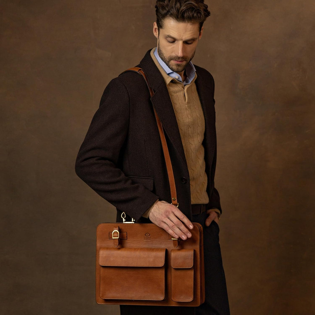 Time Resistance Leder Arbeitstasche – Handgemacht Ledertasche 15 Zoll Laptoptasche Bürotasche Notebo