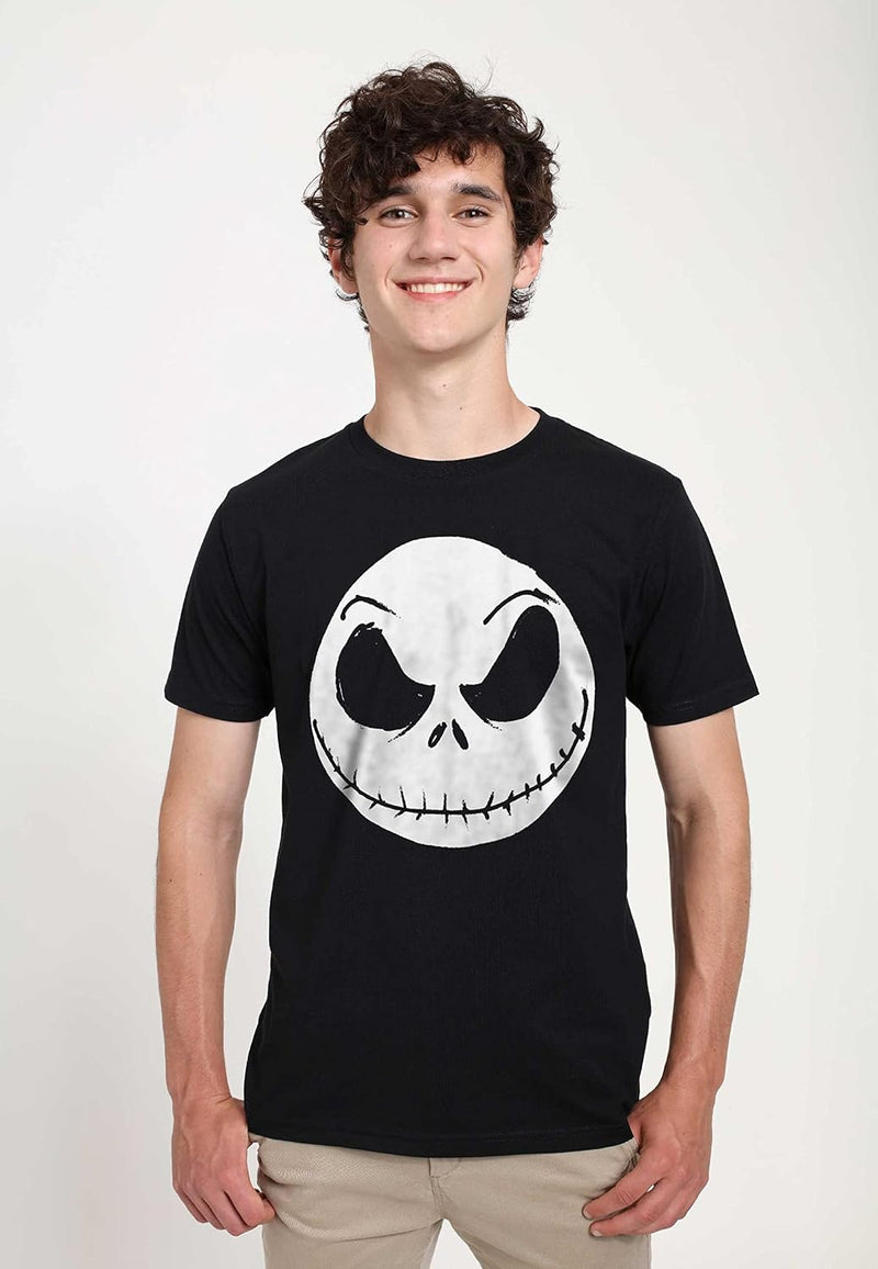 Disney Classics Unisex Nightmare Before Christmas-Big Face Jack Organic Short Sleeve T-Shirt M Schwa