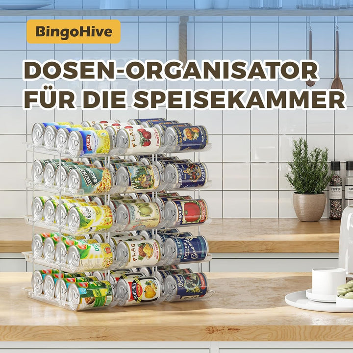 Stapelbarer Dosenhalter mit 5 Ebenen für die Vorratskammer, Konservenhalter für den Kühlschrank, für