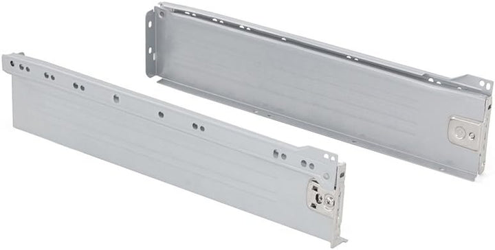 Emuca 3041025 Set aus 10 Schubladen-Kits Metallseiten und Scheibenführungen aus Stahl mit Aluminiumo