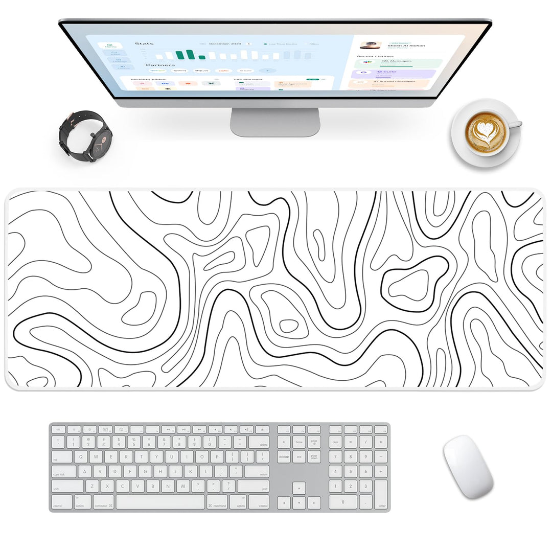 Gaming Mauspad XXL, Mousepad 900x400mm,Gross Schreibtischunterlage mit Rutschfester Gummibasis,Desk