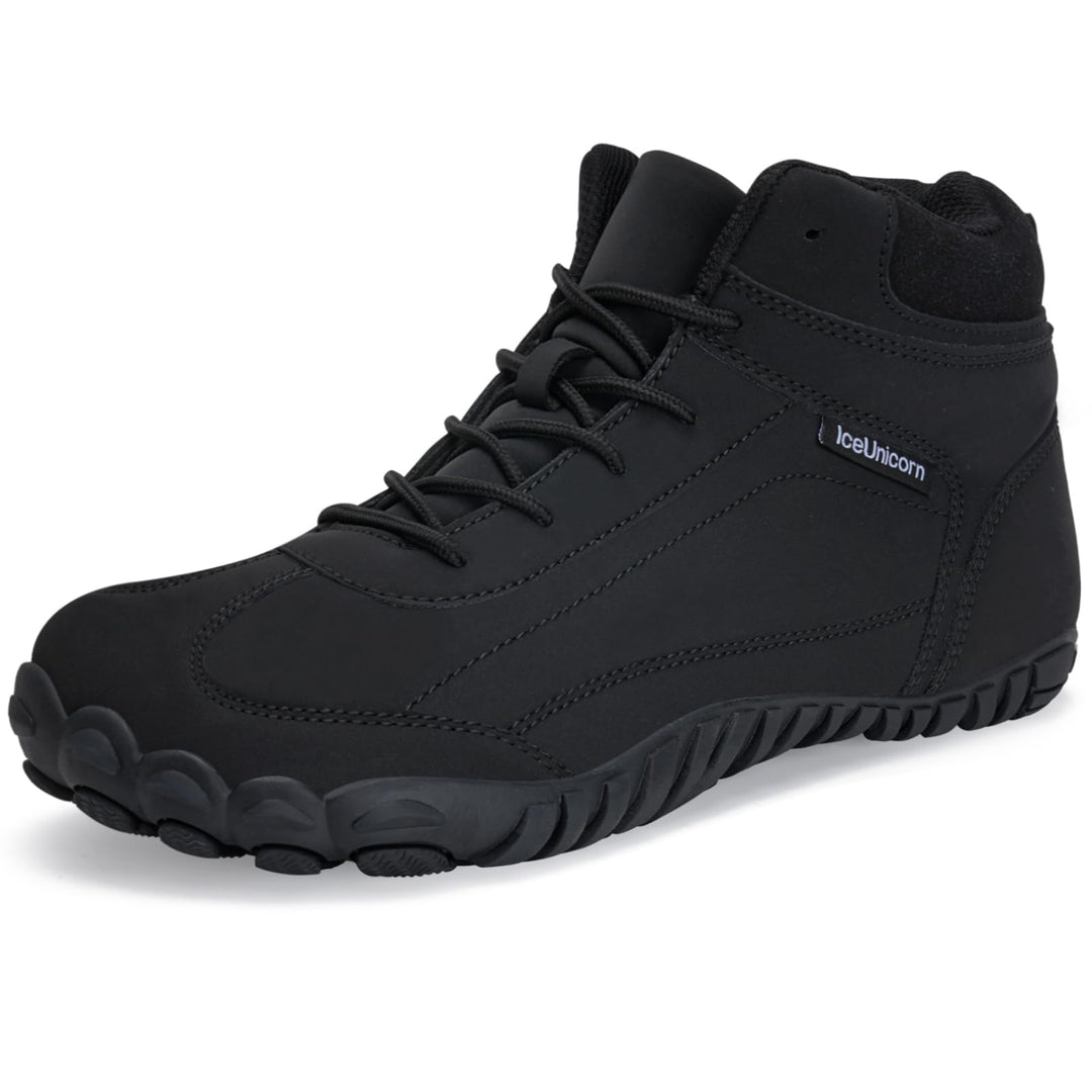 IceUnicorn Barfussschuhe Winter Warm Gefüttert Winterstiefel Winterschuhe Damen Herren 39 EU Leder S
