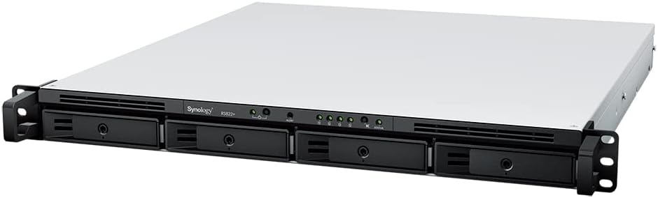 Synology RS822+ 4-Bay RackStation NAS AMD Ryzen V1500B 2GB RAM 4xRJ-45 1GbE LAN-Port, ohne HDD ohne