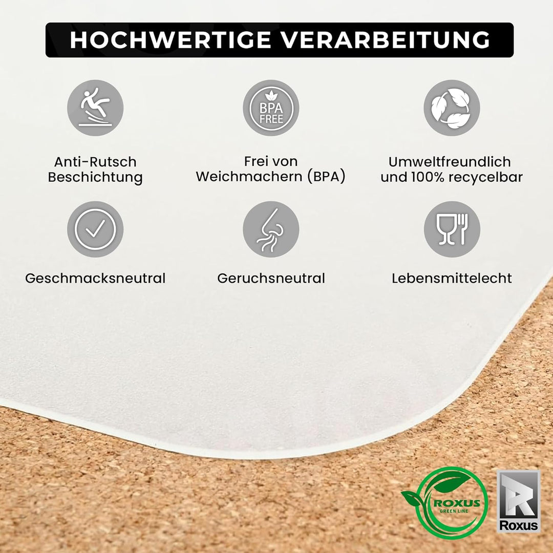 Roxus® Bodenschutzmatte Bürostuhl verschiedene Grössen (50x70cm, milchweiss) - Bürostuhl-Unterlage g