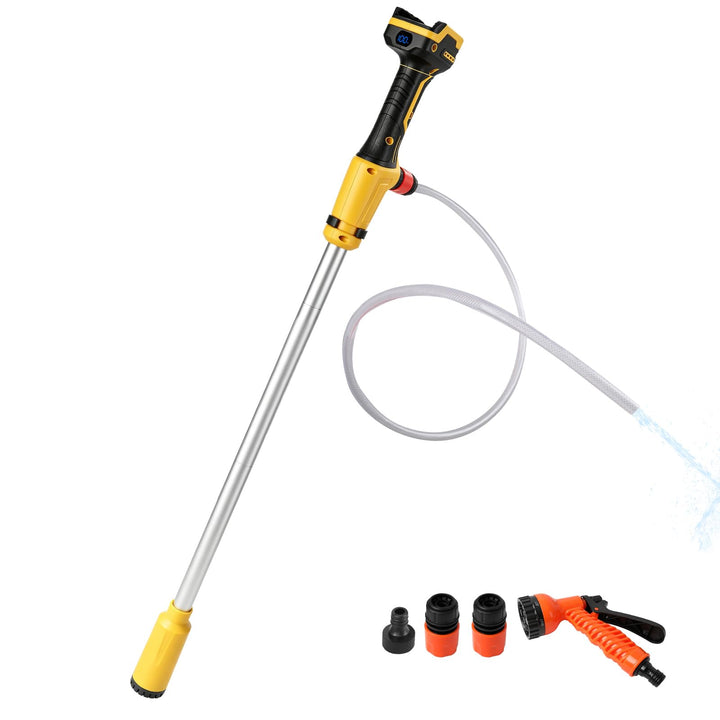 Akku-Regenfasspumpe kompatibel mit Dewalt 18V/20V, Förderleistung 2736 l/h, Kabellose Stab-Transferp