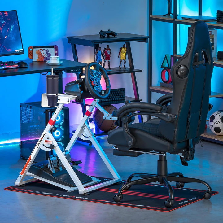 GTPLAYER Lenkradständer für Lenkrad Gaming Wheel Stand Racing Lenkradständer mit V1 V2 Schalthebelha
