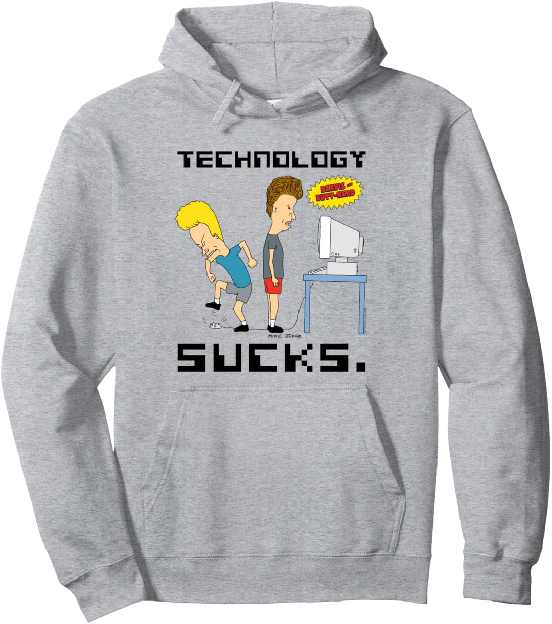 Beavis and Butt-Head Technologie ist Scheisse Pullover Hoodie