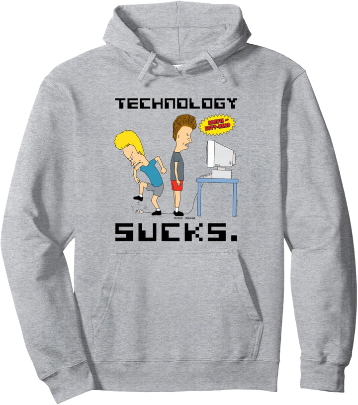 Beavis and Butt-Head Technologie ist Scheisse Pullover Hoodie