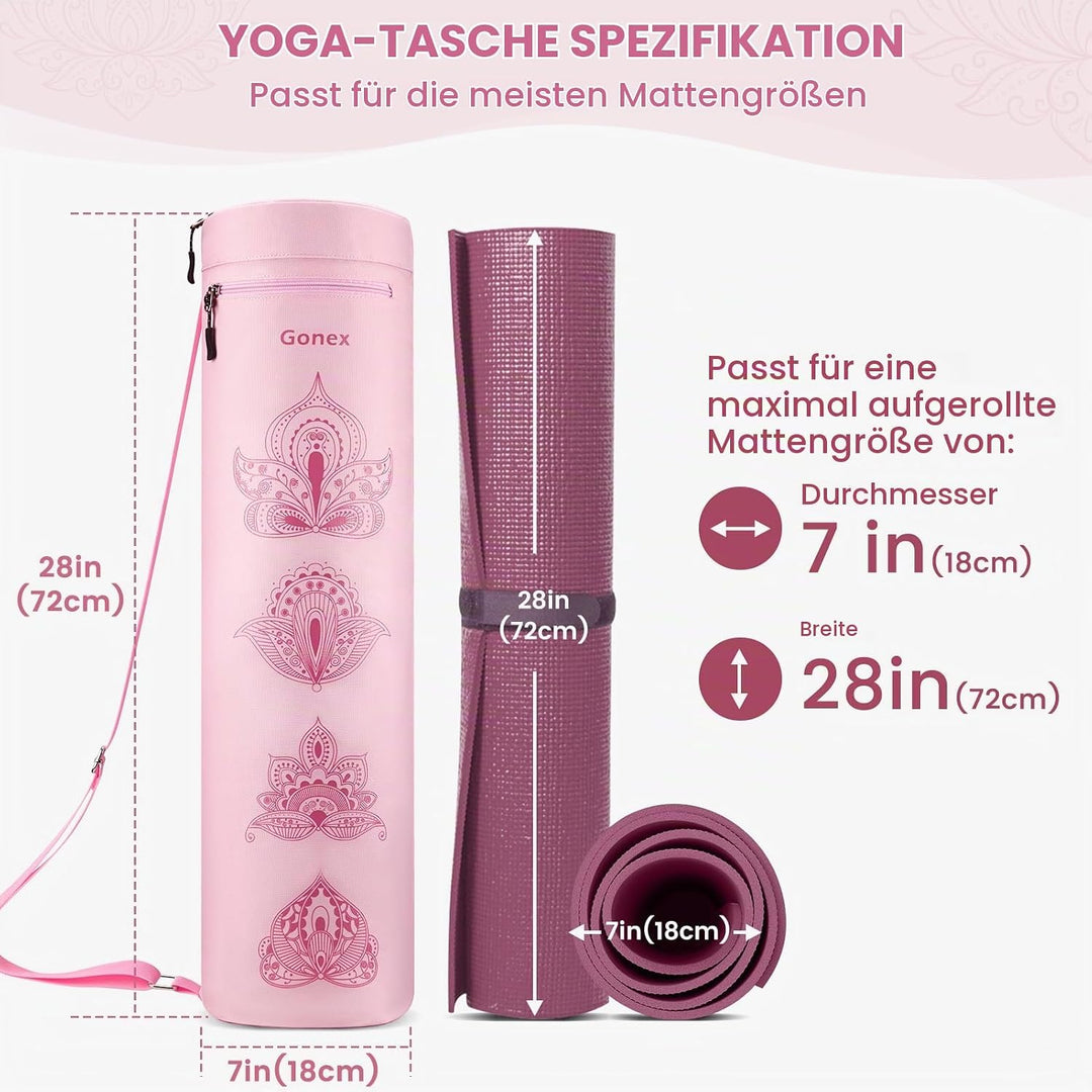 Gonex Yogatasche, Yogamatte Tasche Durchgehender Reissverschluss für Robuste wasserdichte Yogamatten