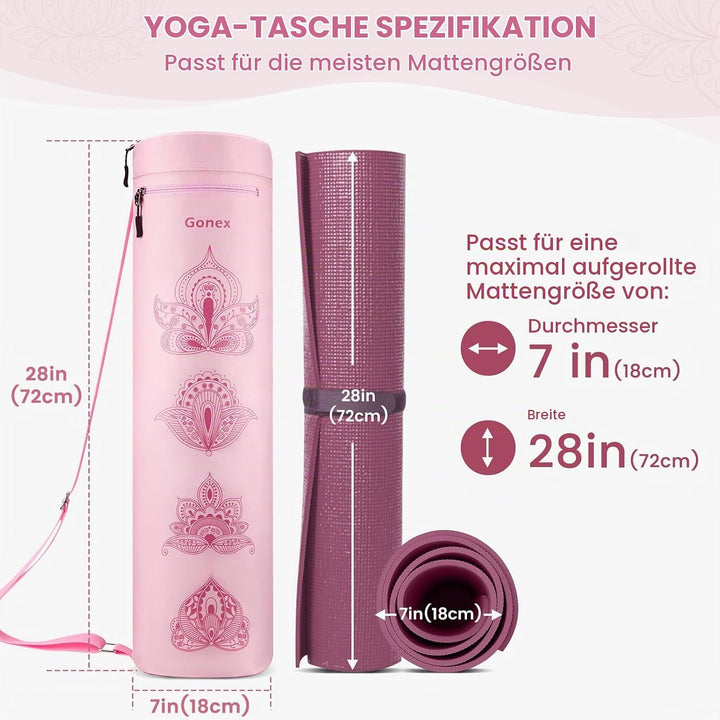 Gonex Yogatasche, Yogamatte Tasche Durchgehender Reissverschluss für Robuste wasserdichte Yogamatten