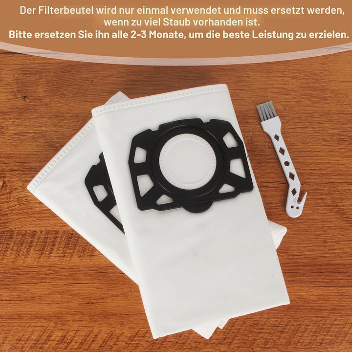 12 Staubsaugerbeutel für Kärcher WD4/WD5/WD6/WD5P/WD6P/MV4/MV5/MV6,Für Kärcher 2.863-006.0,Für Ersat