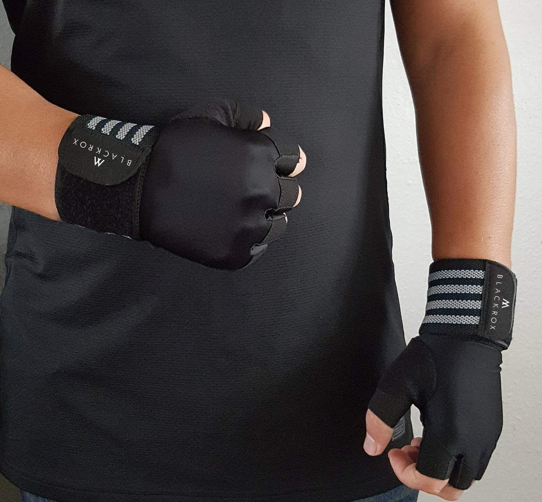 BLACKROX Trainingshandschuhe Vergleichssieger Fitness Handschuhe mit Handgelenkstütze Herren u. Dame