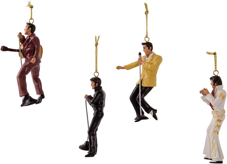 Kurt Adler Elvis Presley Ornament-Geschenkset, 4-teilig