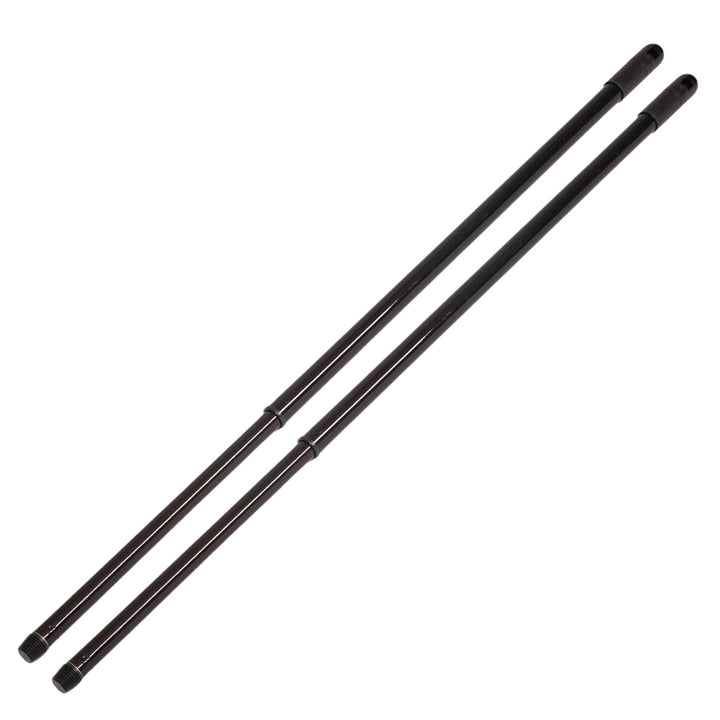 Novaliv 2er Set Teleskop Besenstiel mit Gewinde 80-130 cm Schwarz Metallstiel für Besen deutsches Ge